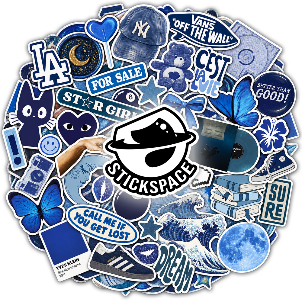Blue Mood 3D Stickers
