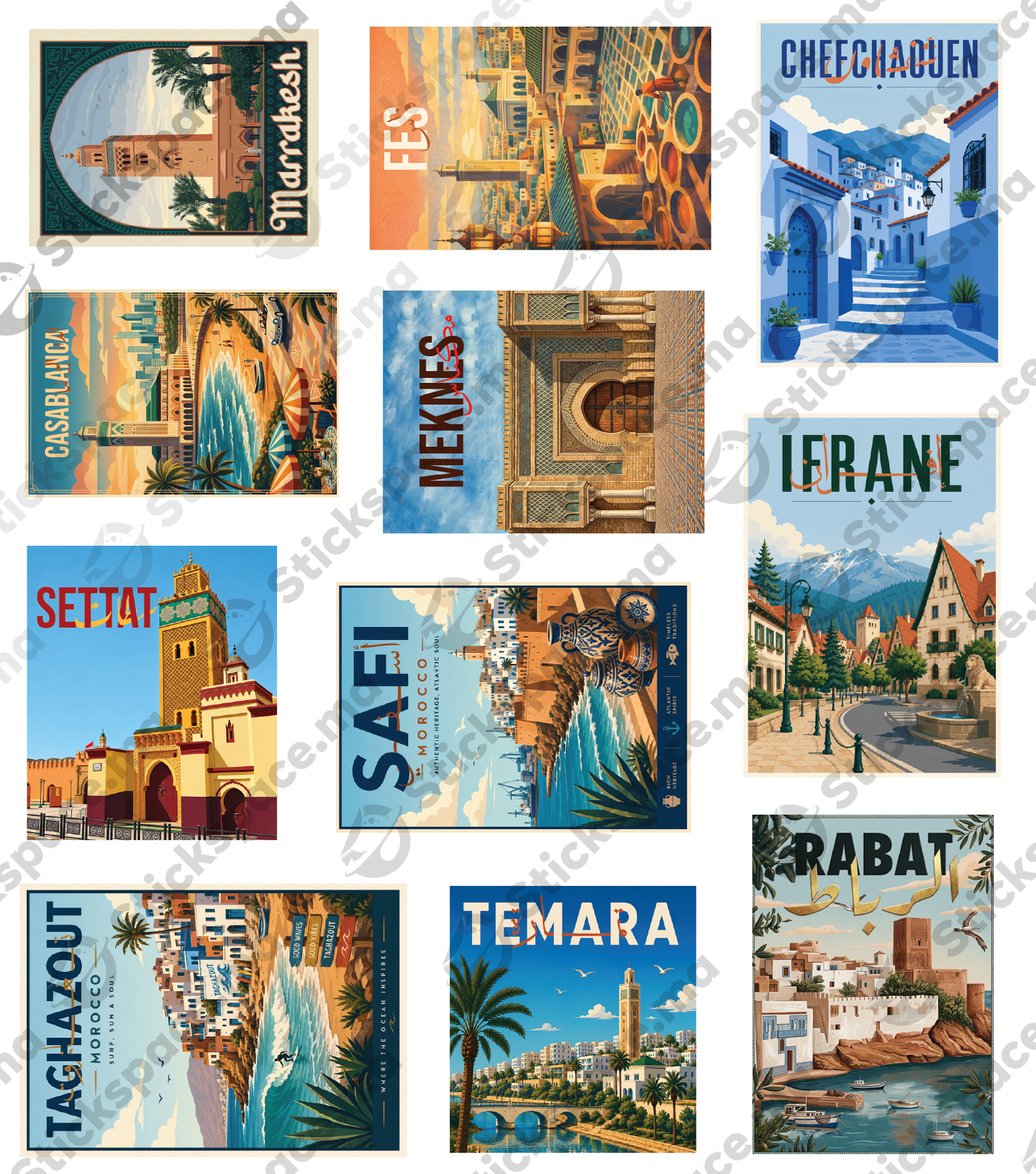 Maroc Collection — Pack Complet +100 Stickers