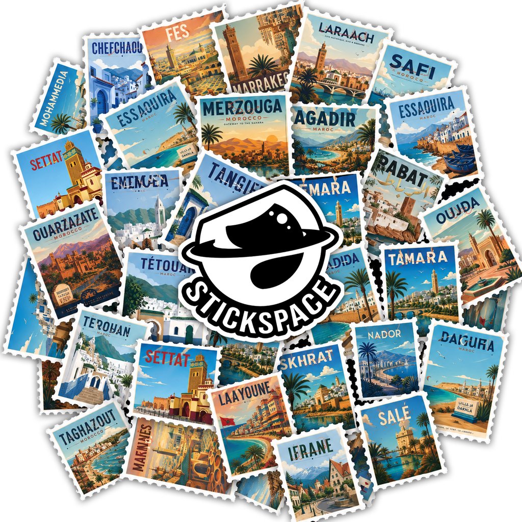 Villes du Maroc 3D Stickers