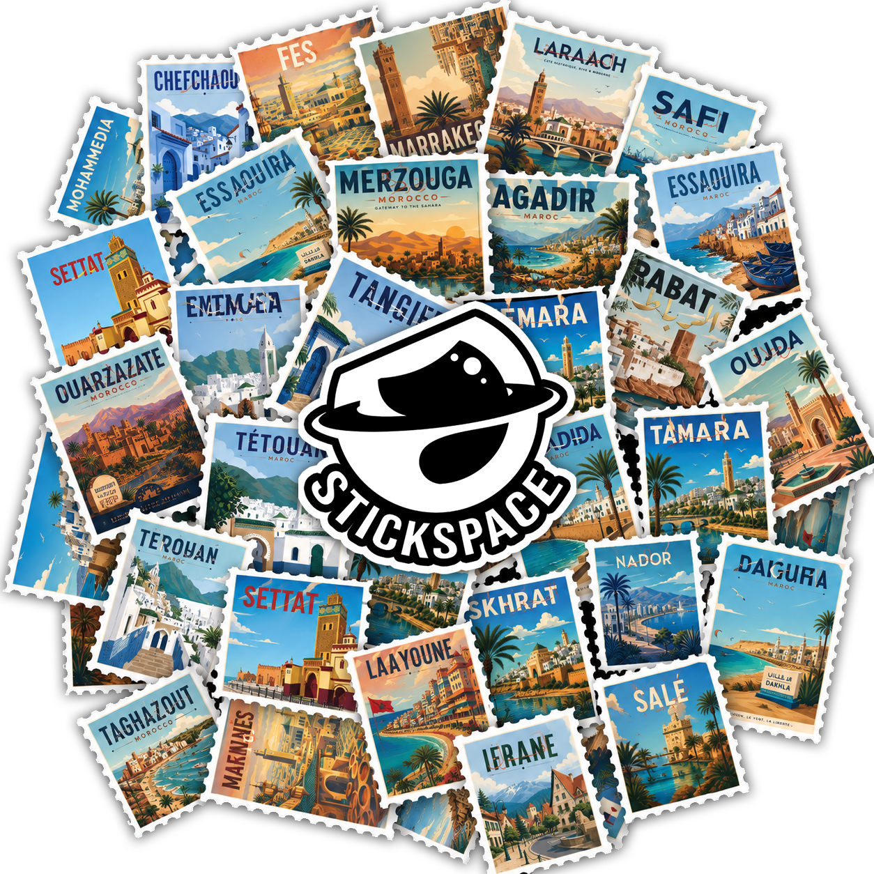 Villes du Maroc 3D Stickers