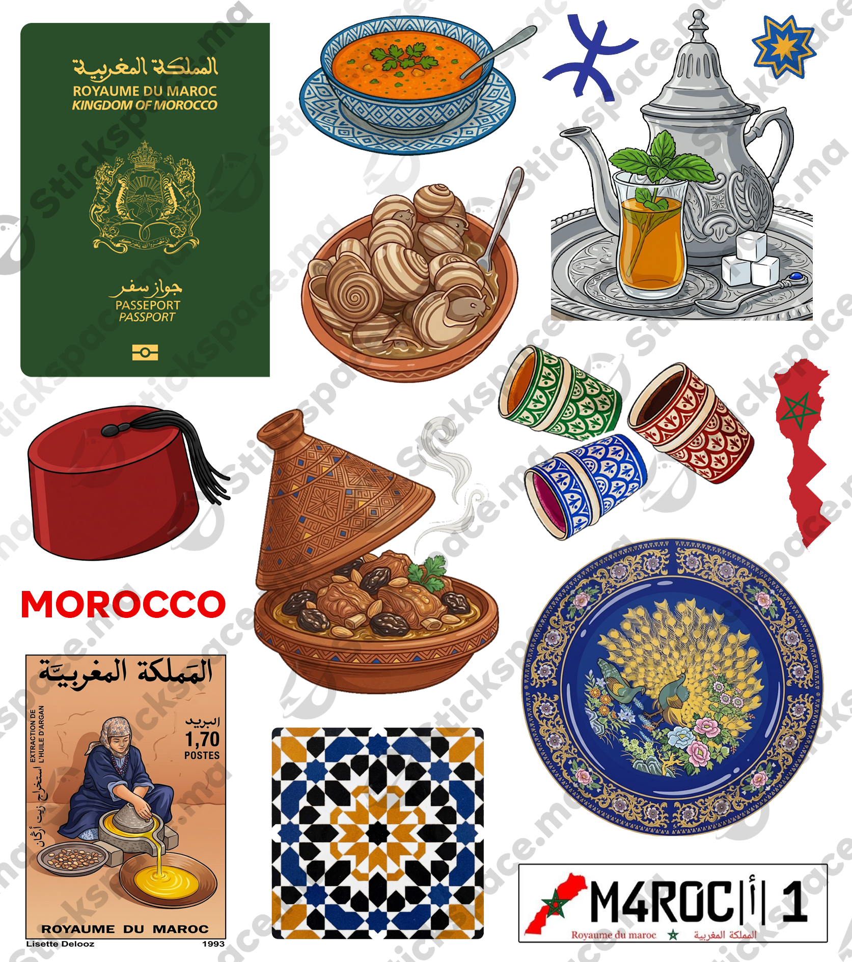Maroc Collection — Pack Complet +100 Stickers