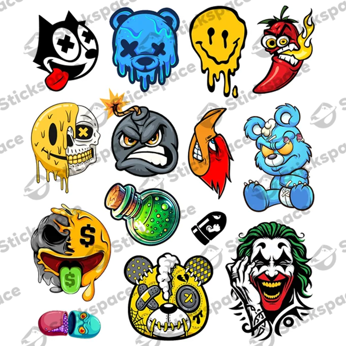 Drip (3D + Holographic) Stickers