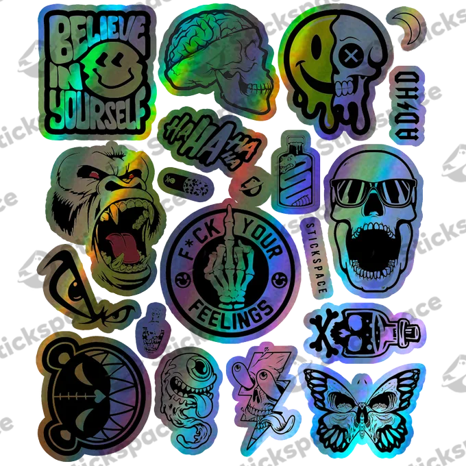 Drip (3D + Holographic) Stickers