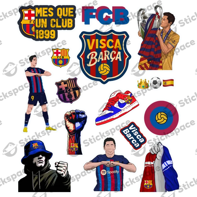 FC Barcelona 3D stickers