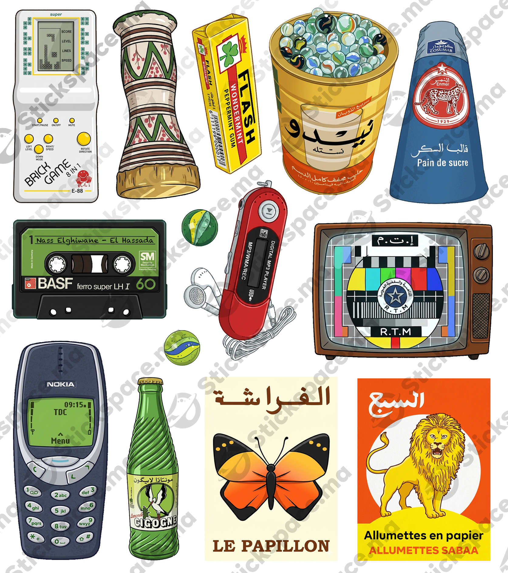 Maroc Collection — Pack Complet +100 Stickers