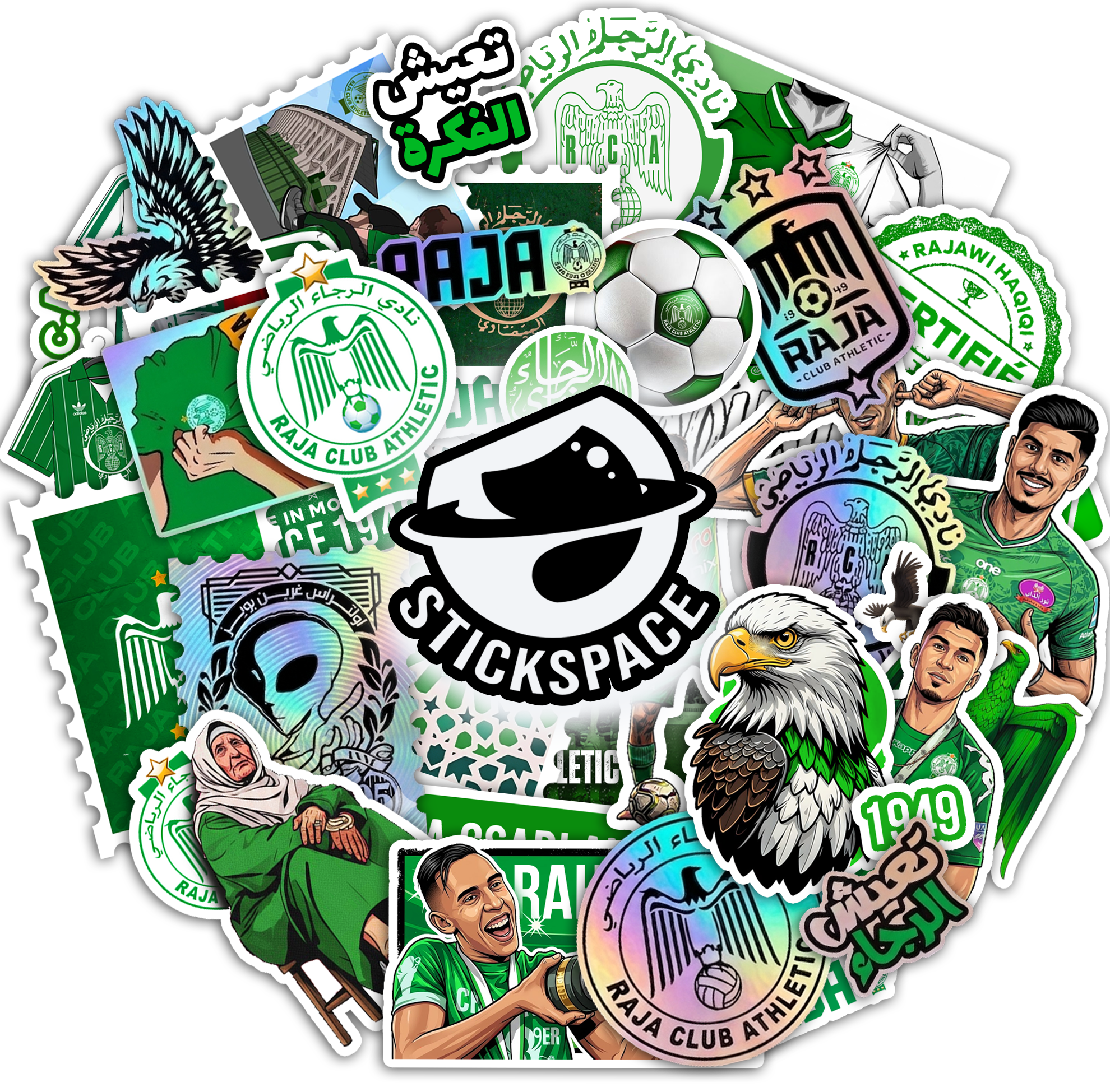 2026 Raja (3D + Holographique) Stickers