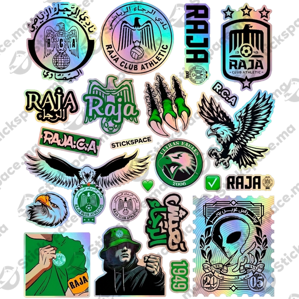 2026 Raja (3D + Holographique) Stickers