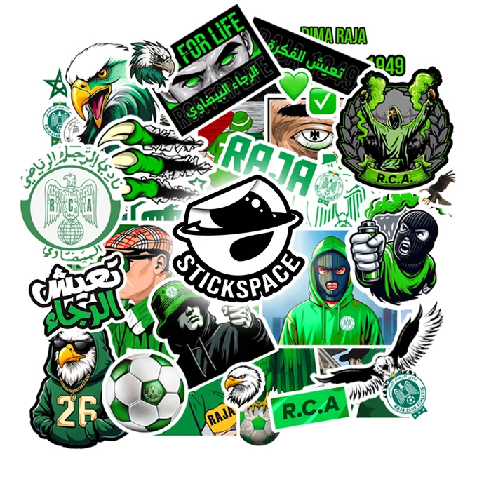Raja Club Athletic 3D stickers
