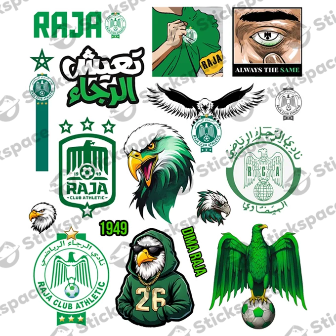 Blue Raja Sticker Raja Club Athletic 3D stickers – Stickspace