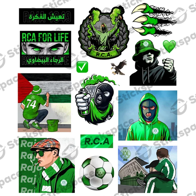 Raja Club Athletic 3D stickers