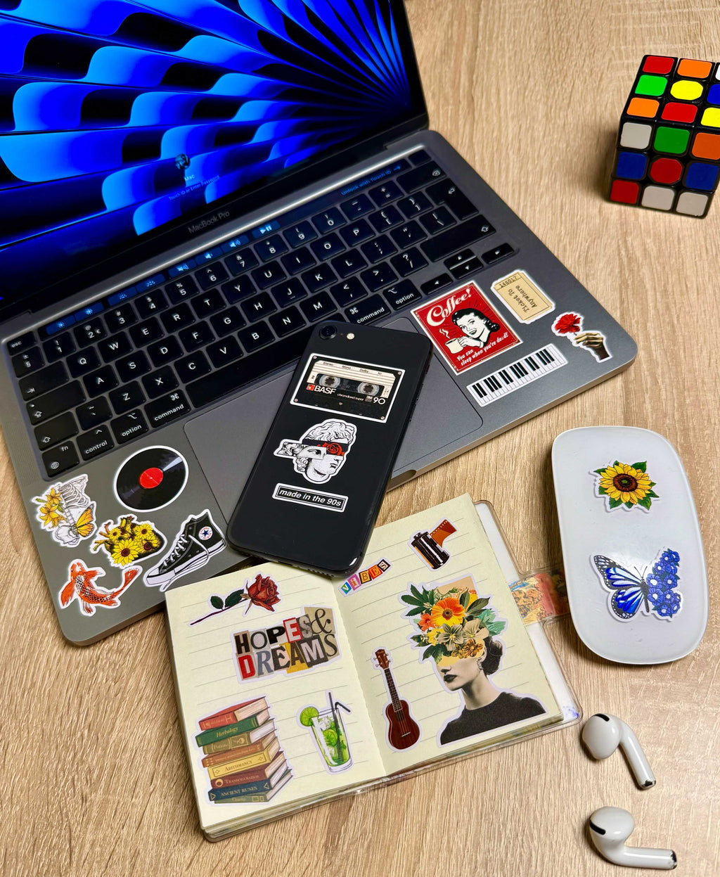 Vintage 3D Stickers