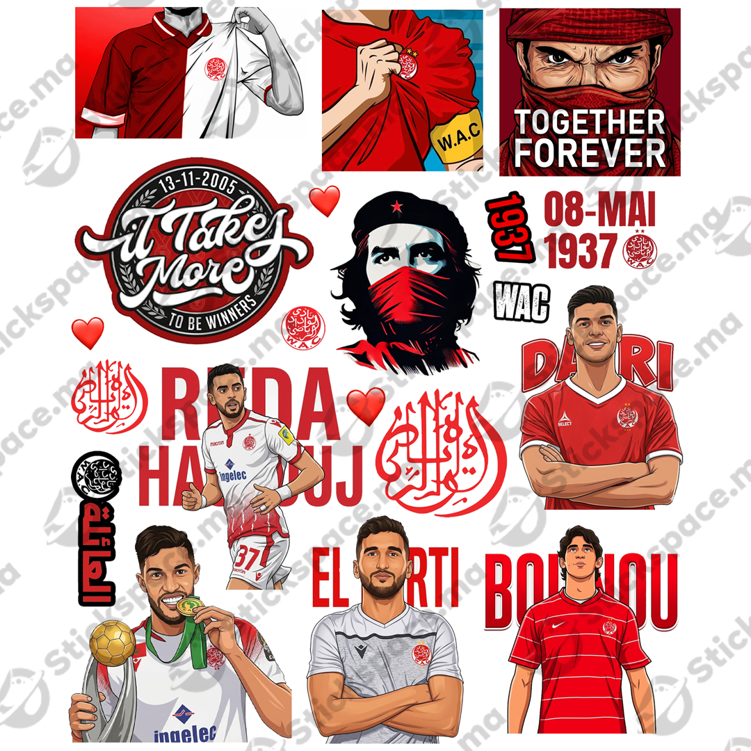 2026 Wydad (3D + Holographique) Stickers
