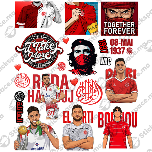 2026 Wydad (3D + Holographique) Stickers