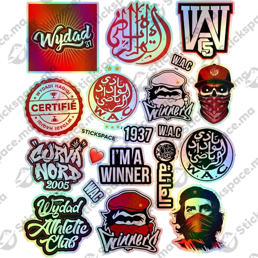 2026 Wydad (3D + Holographique) Stickers