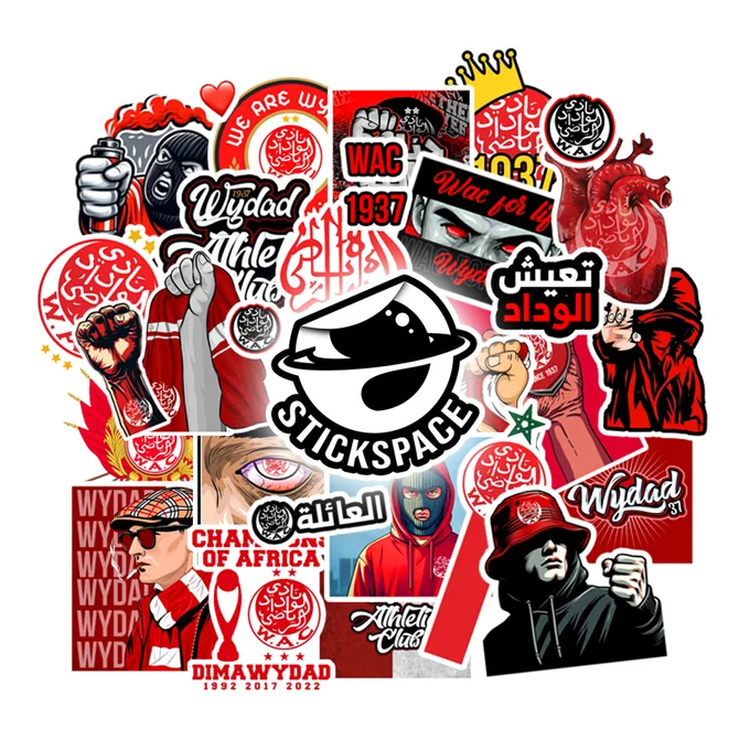 Wydad Club Athletic 3D stickers