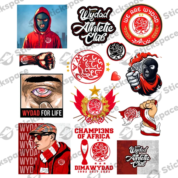 Wydad Club Athletic 3D stickers
