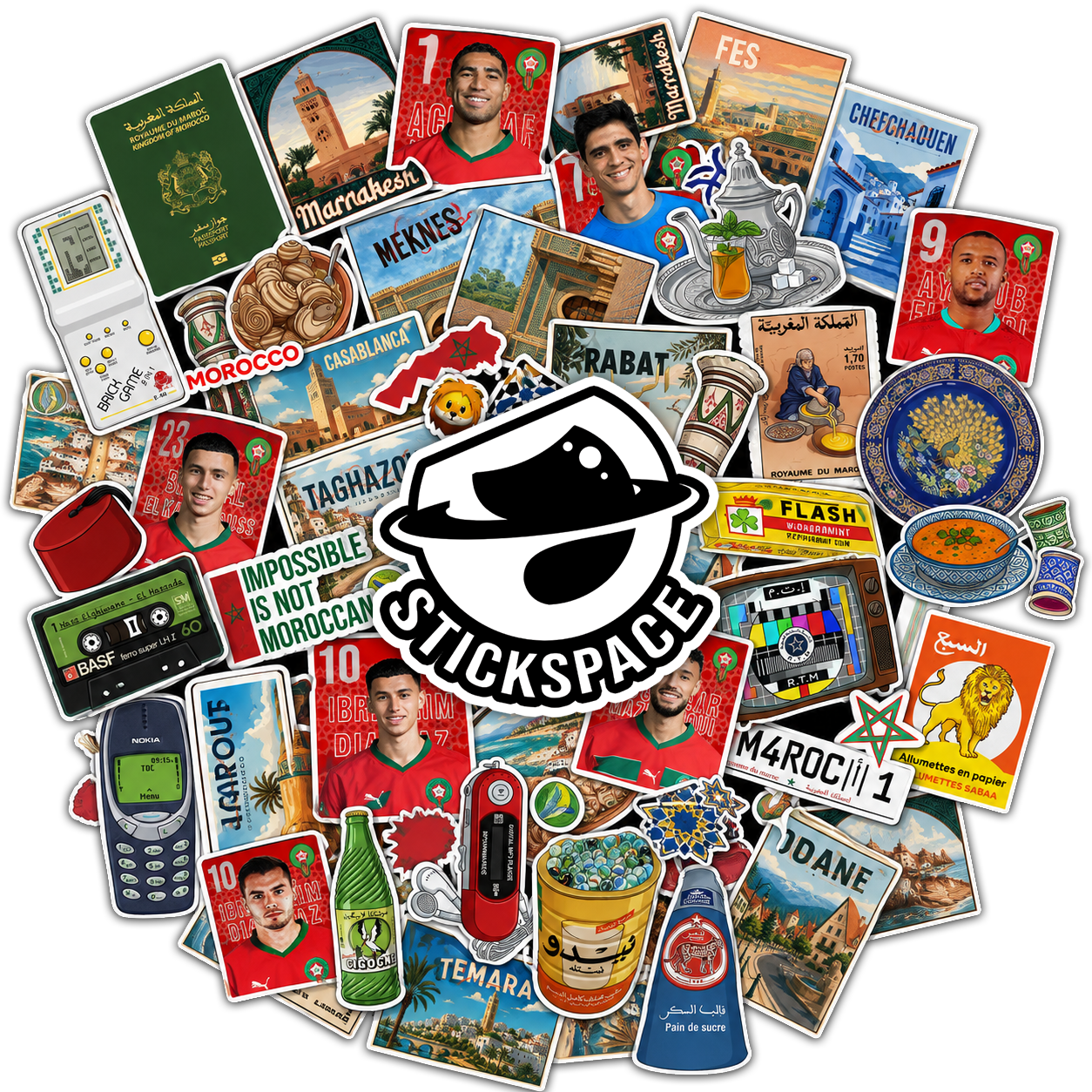 Maroc Collection — Pack Complet +100 Stickers